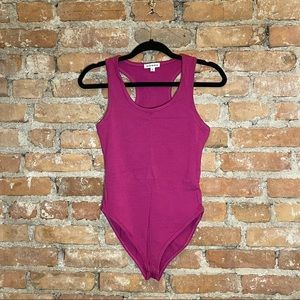 Magenta Racerback Bodysuit - Medium